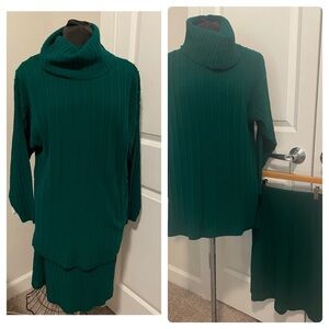 Emerald Green Cowlneck Sweater Dress